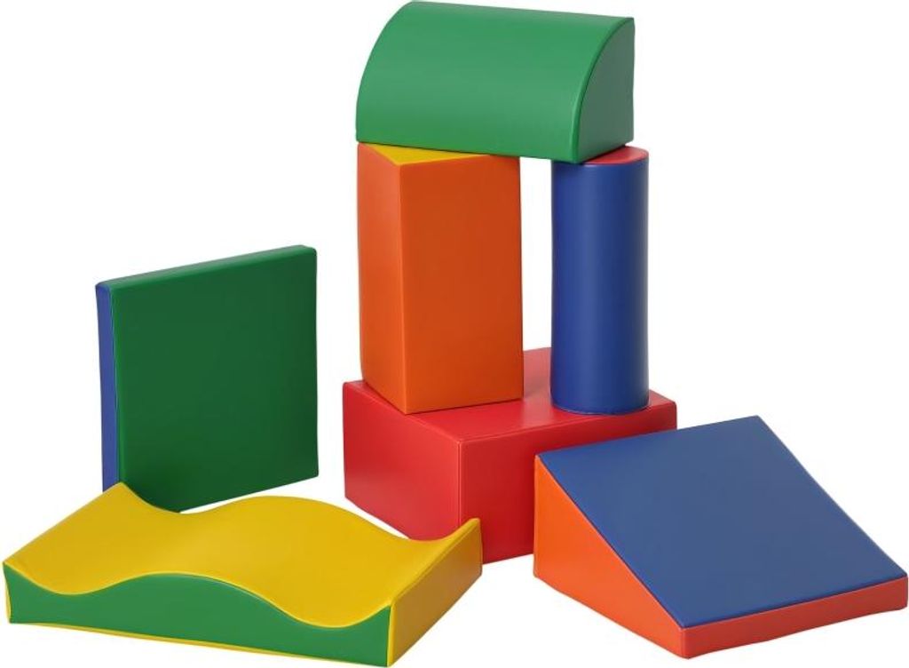 Fortuna Lai 7-tlg. Softbausteine, Bausteinset, Schaumstoffbausteine zum Toben & Klettern, Riesenbausteine, weiche Bauklötze für Kinderzimmer und ...
