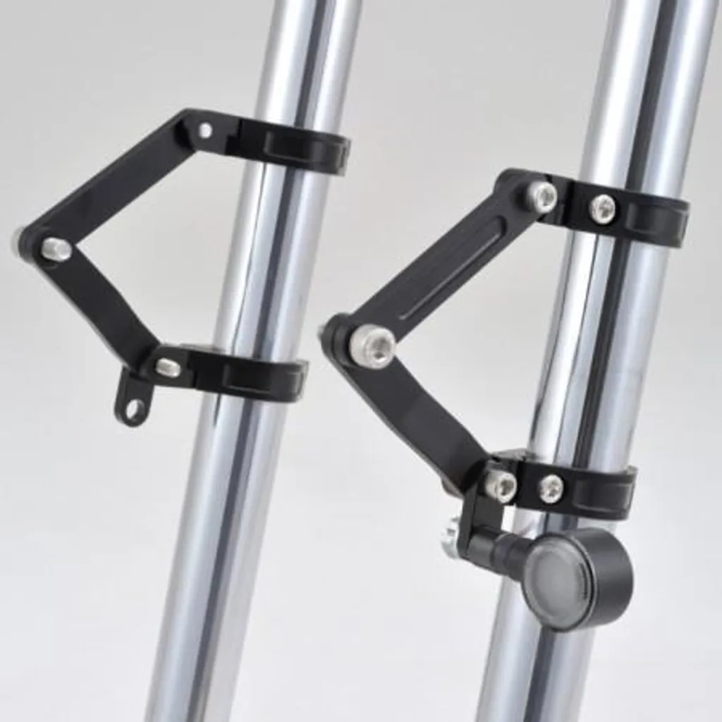 Kit Support de Phare CNC Noir pour Fourche de Moto de Diamètre 49mm