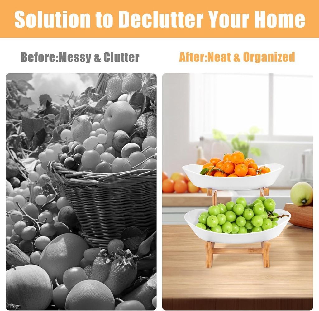 Etagere 2 Etagen, Obstschale 2 Stöckig Aus Kunststoff