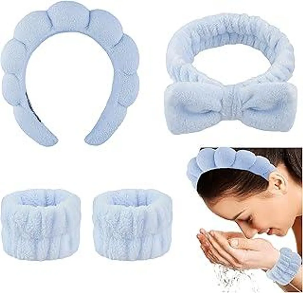 Set Fascia Spa Professionale 4 Pezzi in Microfibra ad Alta Assorbenza
