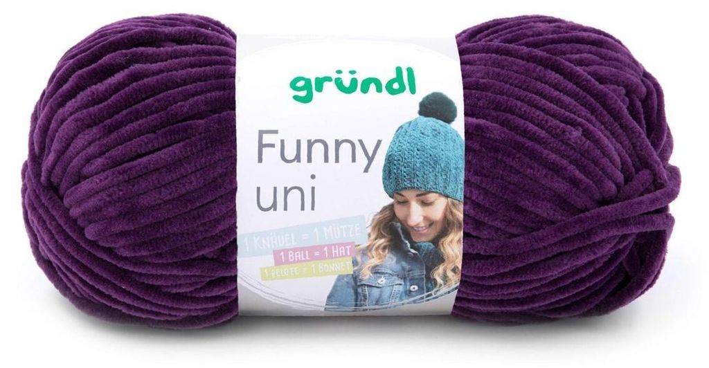 Gründl Chenillegarn Funny uni,100g/120m,Babywolle,100% Produktbild 