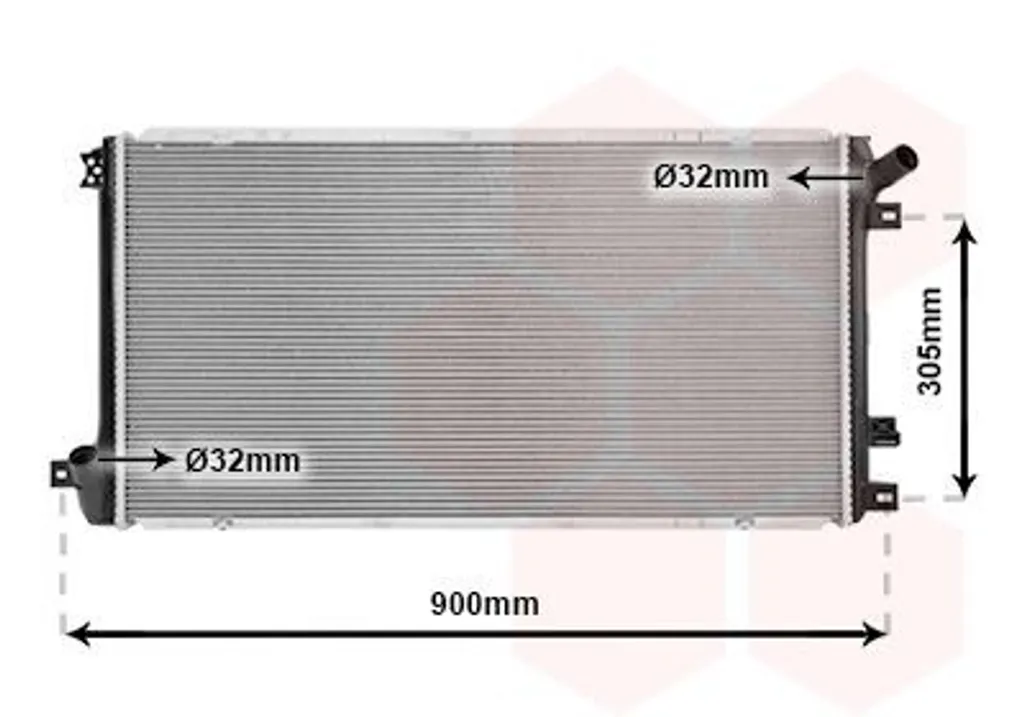 Radiateur moteur VAN WEZEL 43002408 pour RENAULT MASTER II Fourgon FD