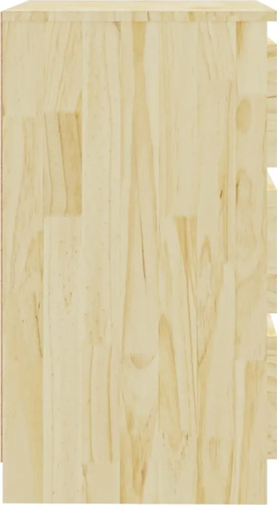Table de chevet en bois de pin massif 60 cm - Ensemble de 2 unités chic