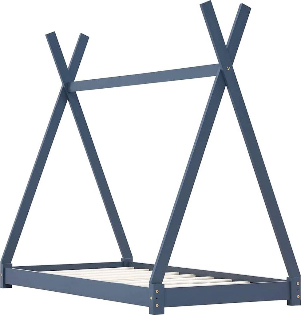 vidaXL Dětská postel Grey Solid Pine 80 x 160 cm Obrázek produktu 
