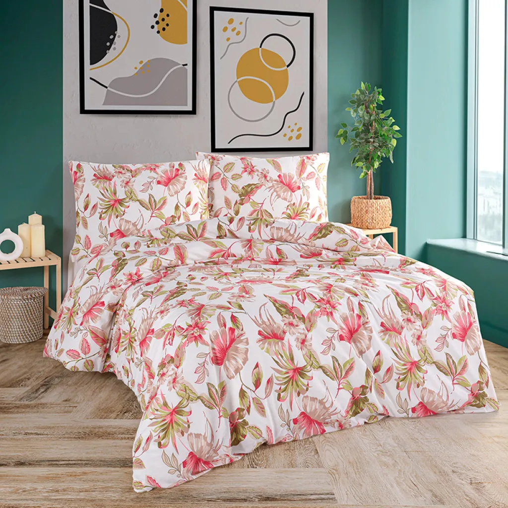 Biancheria da letto in cotone Piante 220x200 - Comfort Naturale