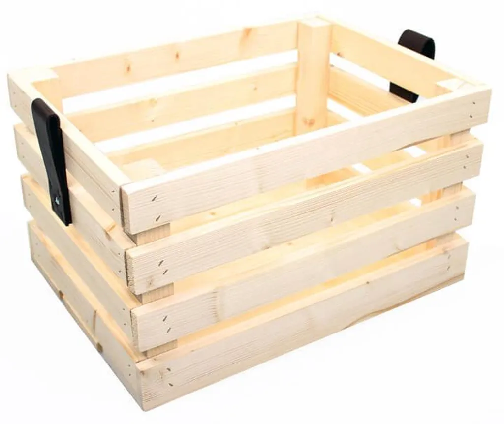 Panier à vélo bois Vuren 40cm pour sorties au marché et trajets quotidiens