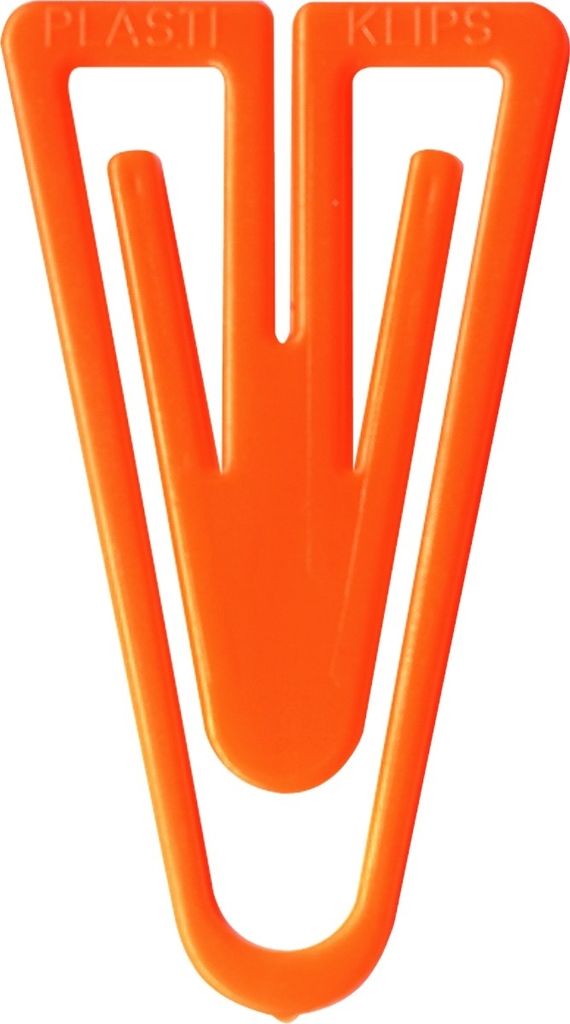 Büroklammern Plastiklips 35mm VE=10x200 Stück orange