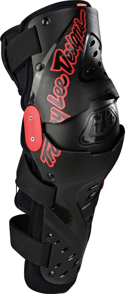 Troy Lee Designs Unisex Knie & Schienbeinschoner Triad, Schwarz Rot, M/L