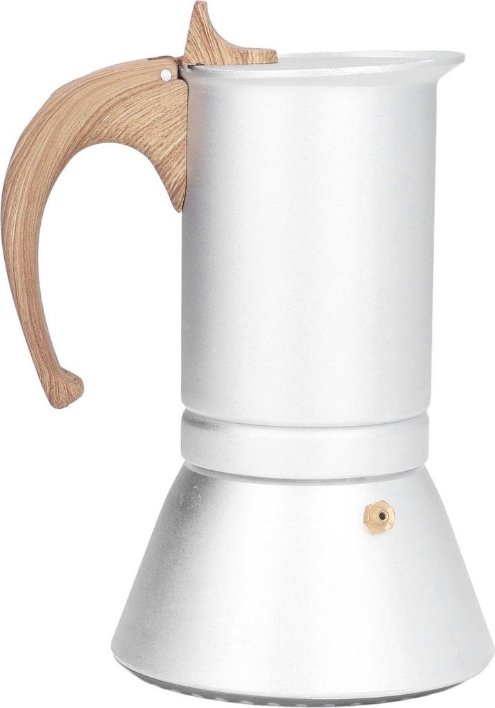 Moka Herd Kaffeemaschine Professionelle Metall Italienische Kaffeemaschine für Zuhause Reisen Silber 300ml