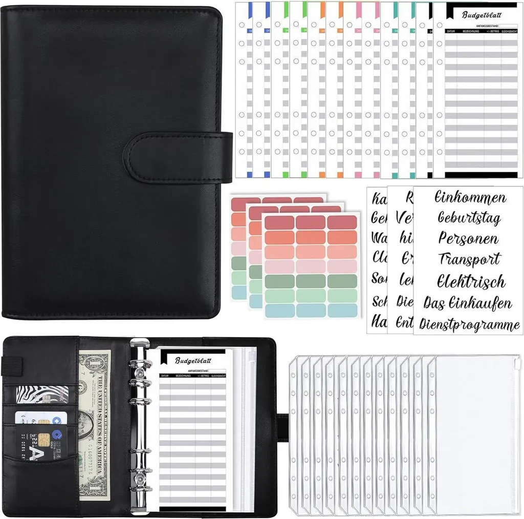A6 Binder Budget Planner Français : Organisateur d'argent avec étiquettes