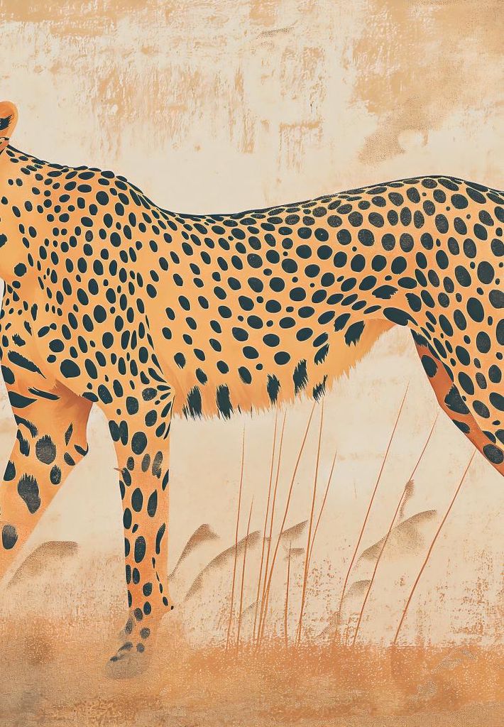 Plakat 68x98cm Gepard in Bewegung