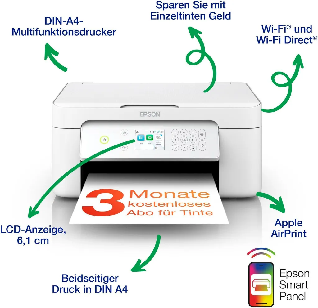 Epson Expression Home XP-4205 Imprimante Jet d'Encre 3-en-1 WiFi Blanche - 10