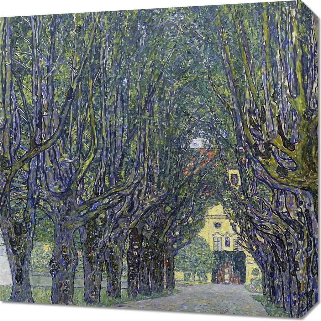 Stampa su Tela Klimt 50x50 Viale Castello Kammer Decorazione Vintage