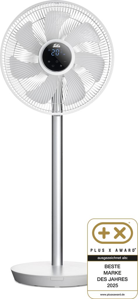 Solis Standventilator, Oszillationsfunktion, 8 Stufen, 12h Timer, Fernbedienung