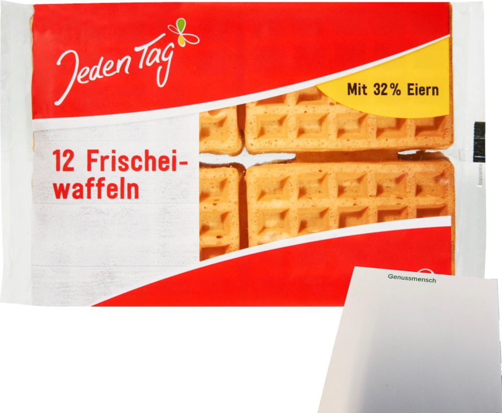 Jeden Tag Frischei-Waffeln (250g Packung) + usy Block