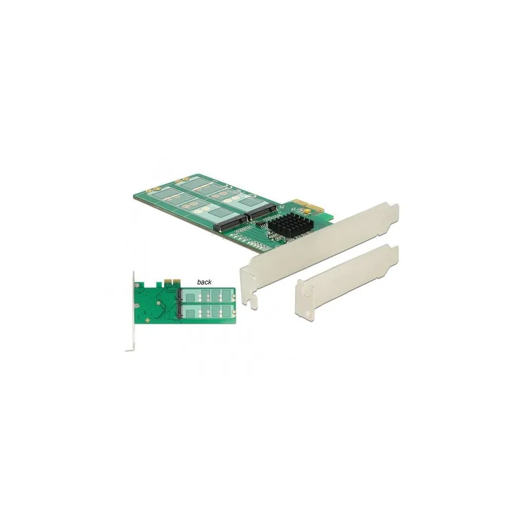 Adaptateur Quad M.2 Key B PCIe Low Profile Delock - Transfert 6 Gbps - 5