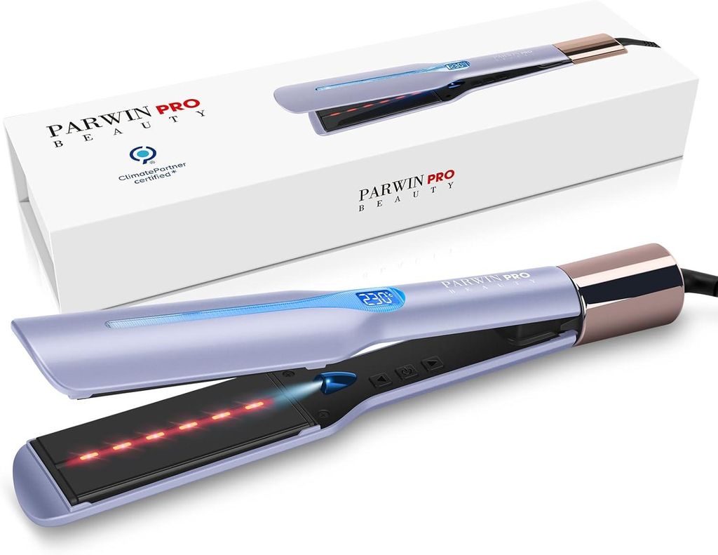 Infrarot-Ionen Haarglätter mit breiten 45mm Stylingplatten, PARWIN PRO BEAUTY Profi Glätteisen für dickes, krauses, lockiges & langes Haar, Infr...