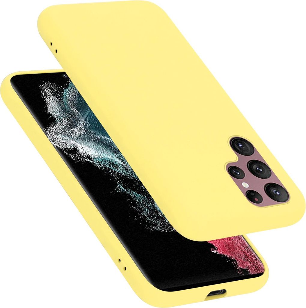 Cadorabo Schutzhülle für Samsung Galaxy S22 ULTRA Hülle in Gelb Handyhülle Case Cover TPU Etui