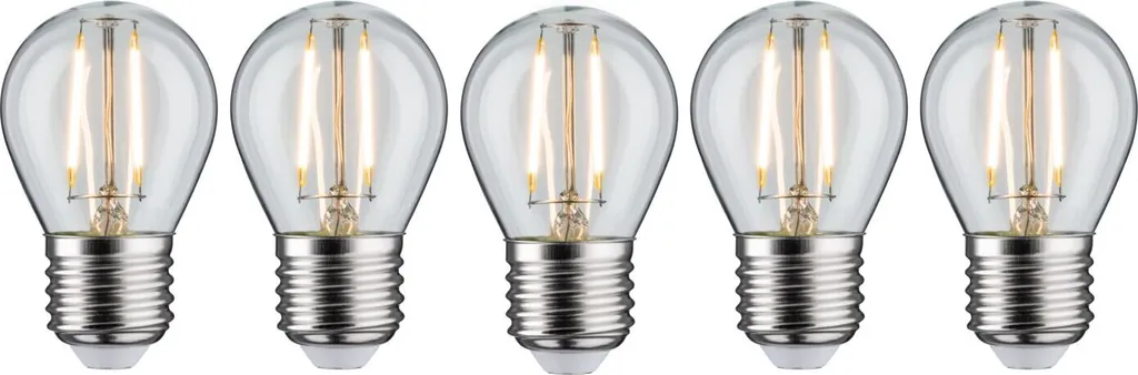 Set 5 Lampadine LED Paulmann Filamento P45 E27 | Design Retro 5W