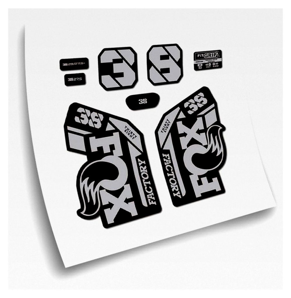 Fox 38 Heritage Kollektion 2021 Fahrradaufkleber Vinyl Klassisch Verschiedene Oberflächen Outdoor
