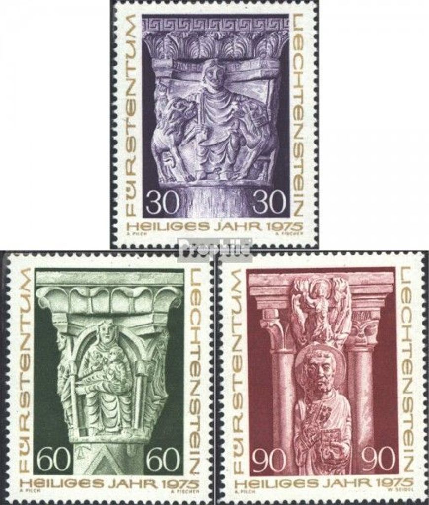 Briefmarken Liechtenstein 1975 Mi 639-641 (kompl.Ausg.) gestempelt Weihnachten
