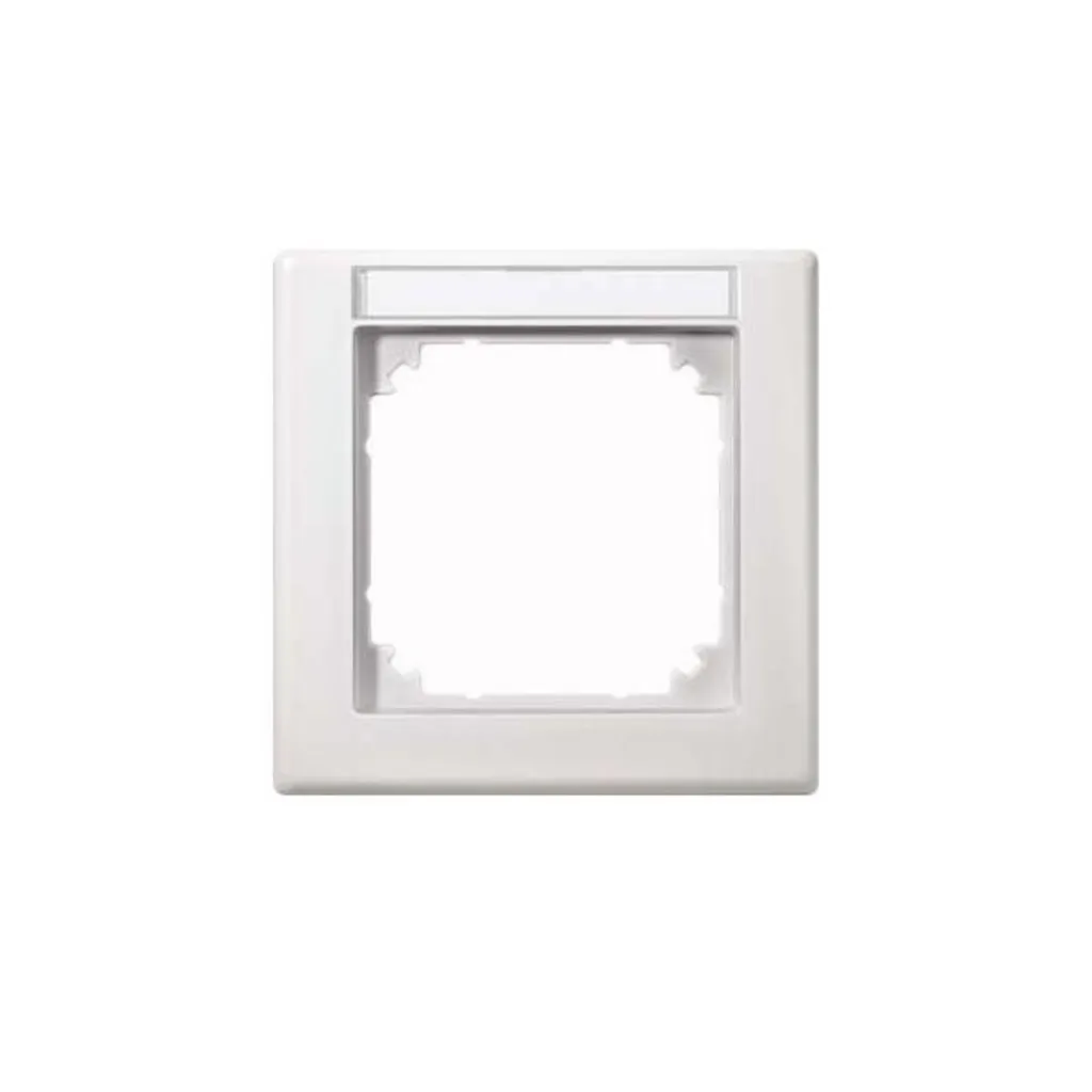 Merten M-Smart Cadre 1 Poste avec Porte-étiquette Blanc Polaire 474119