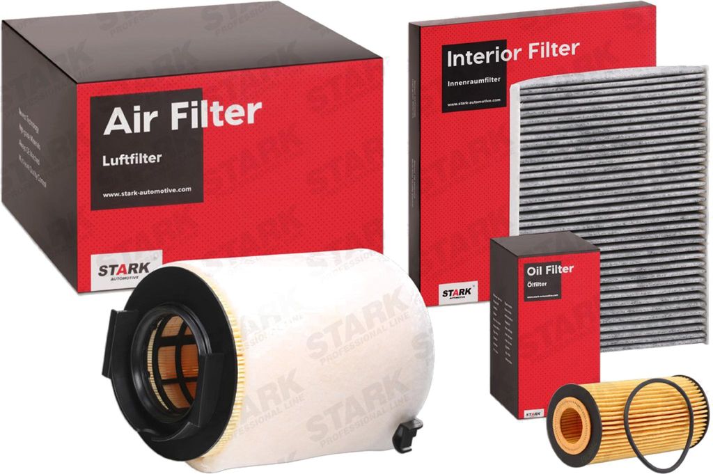 STARK Filterset Inspektionspaket Filtersatz für VW Golf V Schrägheck (1K1) für AUDI A3 Schrägheck (8P1) für SEAT Leon Schrägheck (1P1)