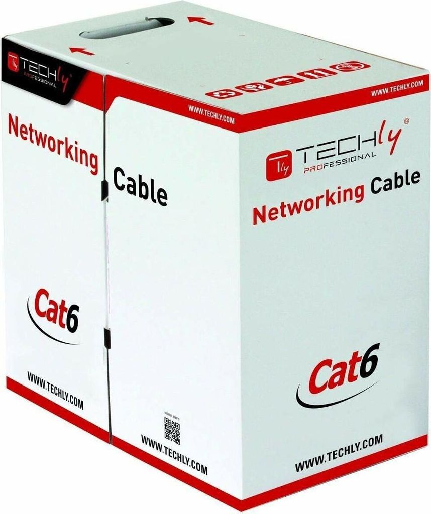 Techly U/UTP Hank Cavo Cat.6 CCA 305m Grigio solido Immagine del prodotto 