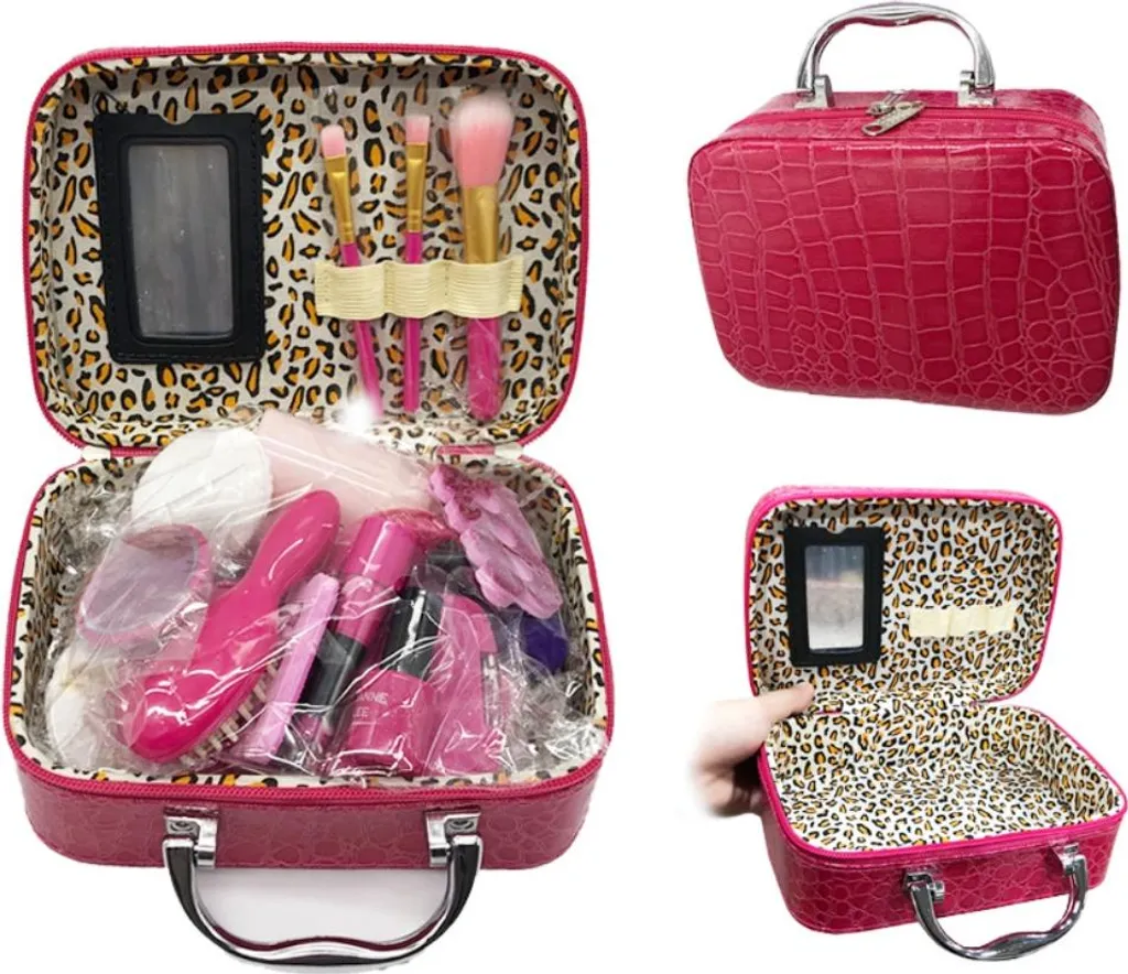 Maquillage Enfant Non Toxique et Facile à Nettoyer - Valise de Jeu Fille