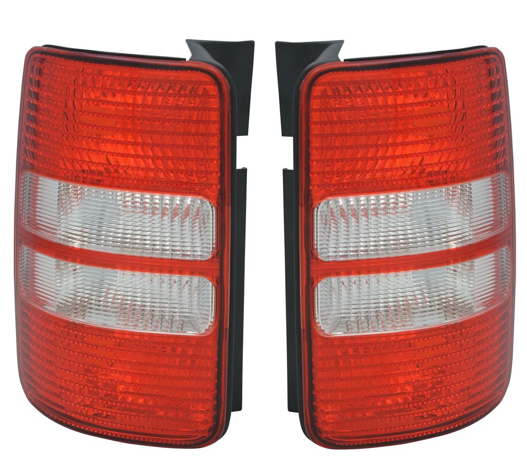 TYC Rückleuchten Set für VW Caddy 2K 8/2010- zweiteilige Klappe Rot Weiß