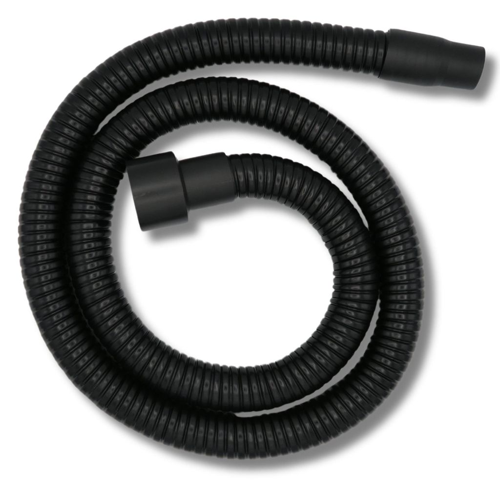 Aschesaugschlauch 2 m, Stahl, schwarz, für Kamin & Ofen