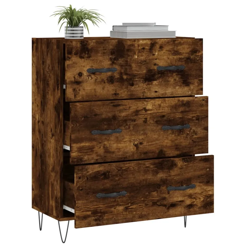 vidaXL Credenza Rovere Affumicato 69,5x34x90 cm | Mobile Contenitore Robusto - 5