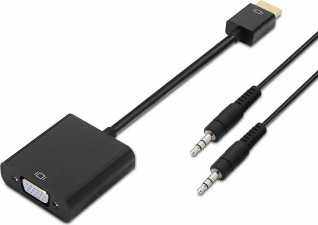 Aisens A122-0126 Adattatore HDMI a SVGA con Jack Audio - Nero 10cm