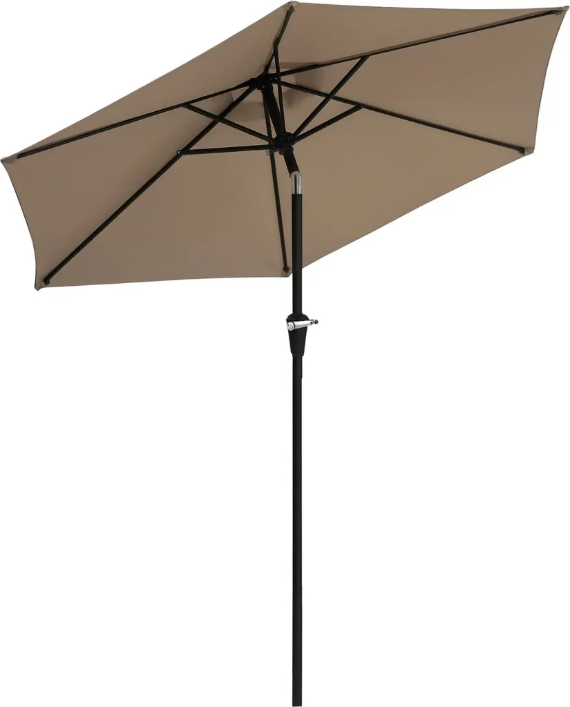 Parasol Droit Inclinable pour Balcon et Terrasse Ø 2,3m Coloris Beige