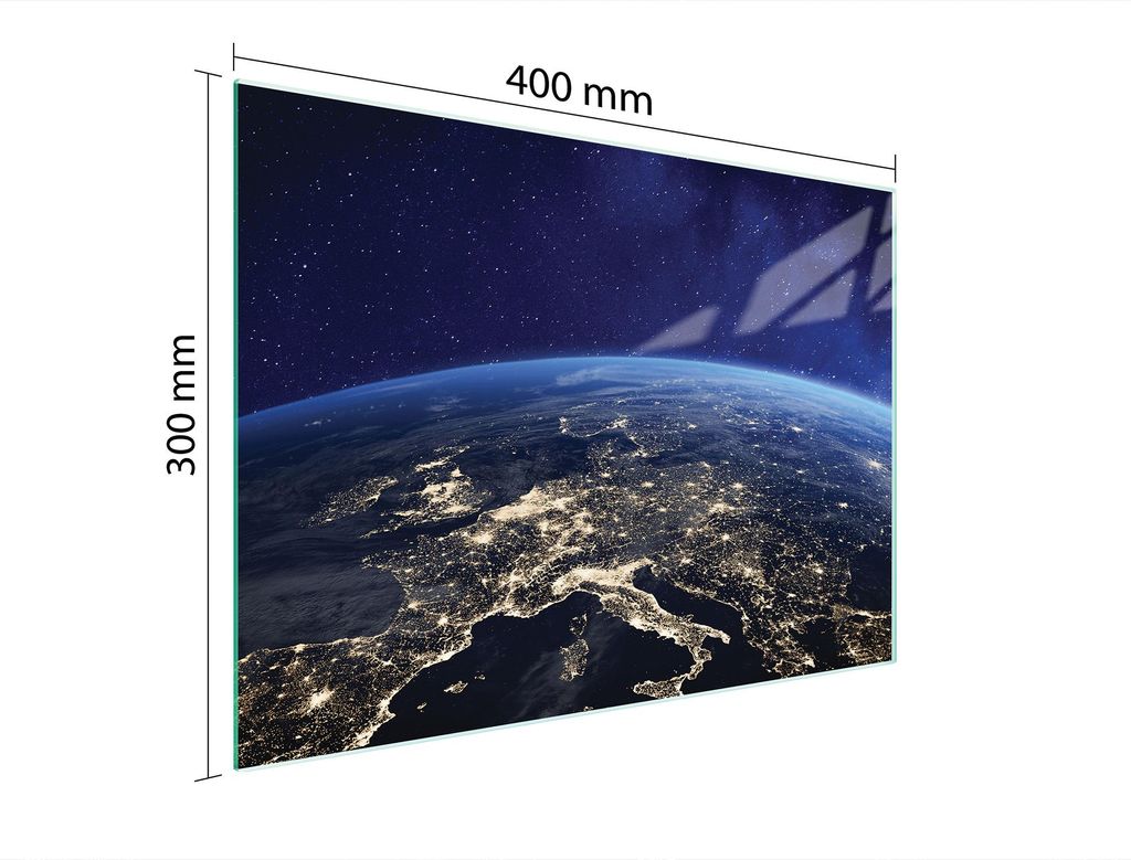 Schneidebrett Herdabdeckplatte Multiglasschneidplatte 40x30 cm Erde Europa