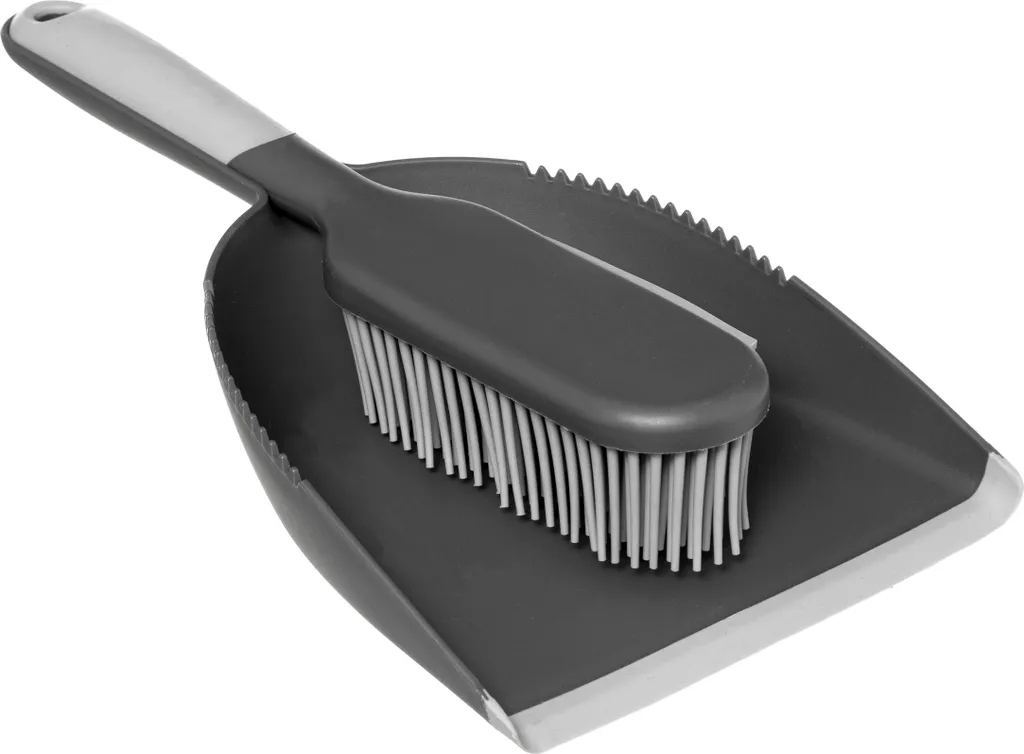 Set Professionale Scopa in Gomma e Paletta Grigia - Igiene Garantita