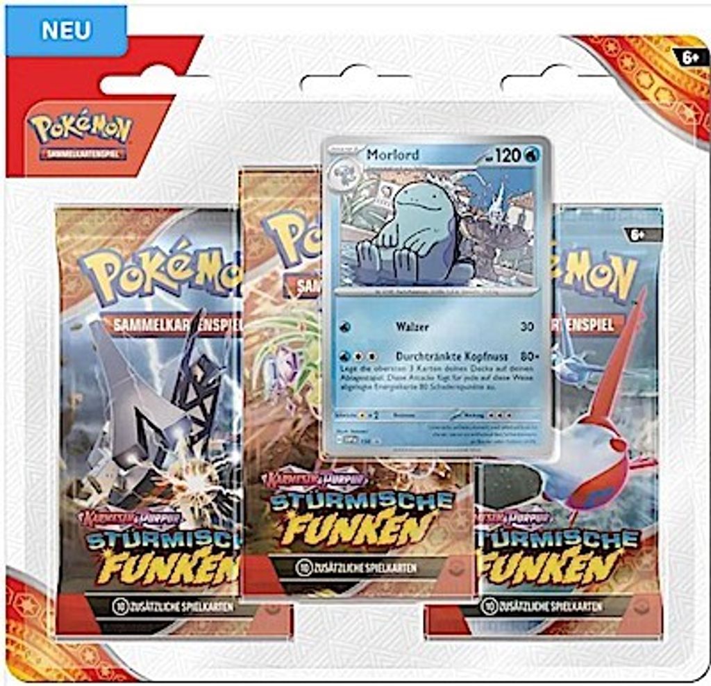 Pokémon - Karmesin & Purpur Stürmische Funken 3-Pack Produktbild 2