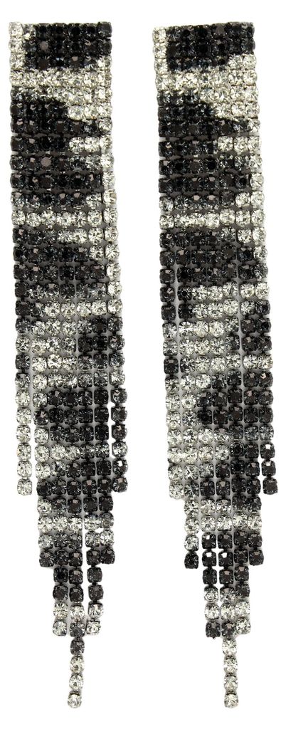 AVANT-GARDE PARIS Diva Collection Lange Fransen-Kronleuchter-Ohrringe