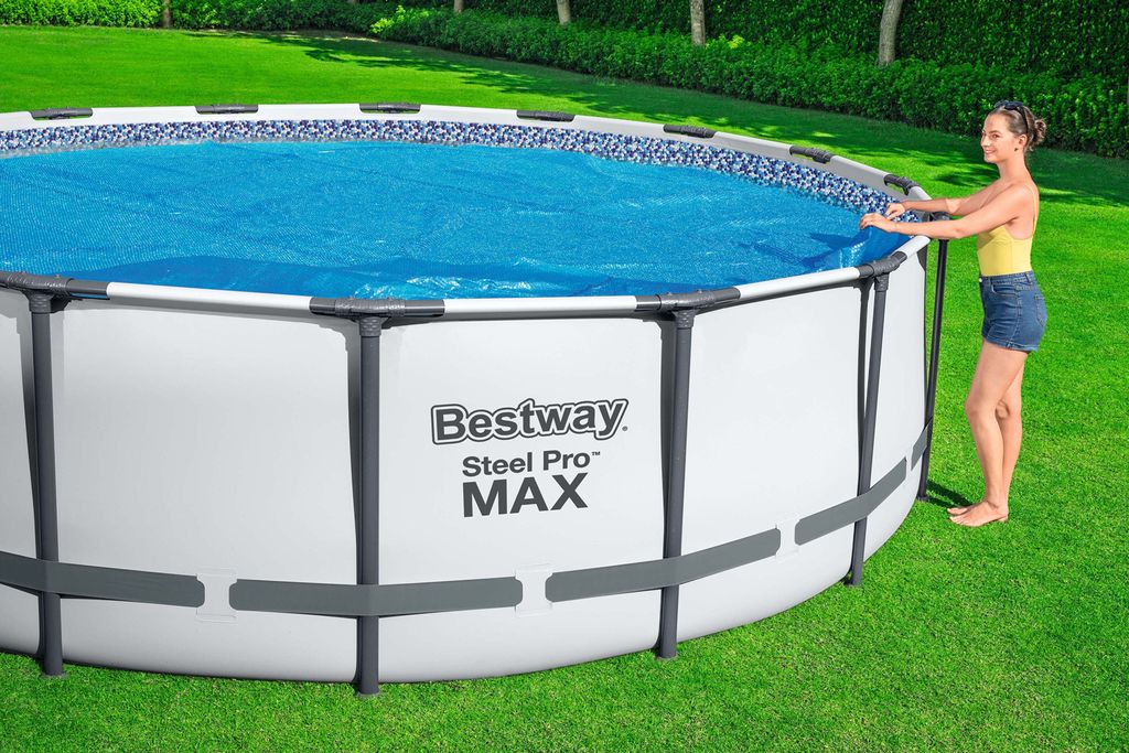 Bestway® PE-Solarabdeckplane Ø 356 cm, blau, rund Produktbild 8