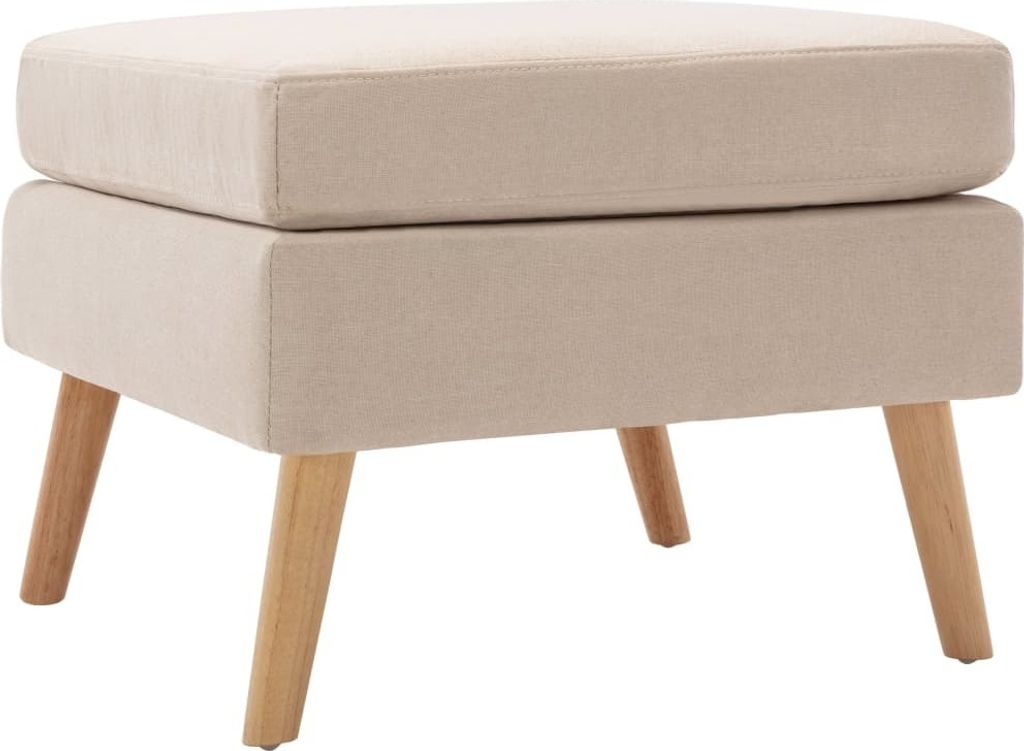Fußhocker Creme Stoff , Sitzhocker Design 2024