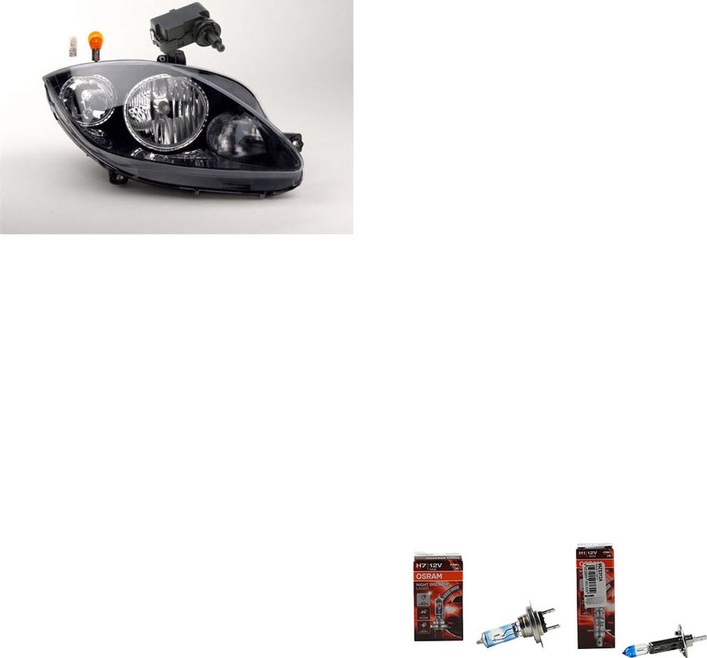 Johns, Scheinwerfer + Osram Night Breaker Laser passend für Seat Leon 1P 04/2009- Rechts 1207203 1207936 1207204 5P0941295 13129840 93189095 5P194...