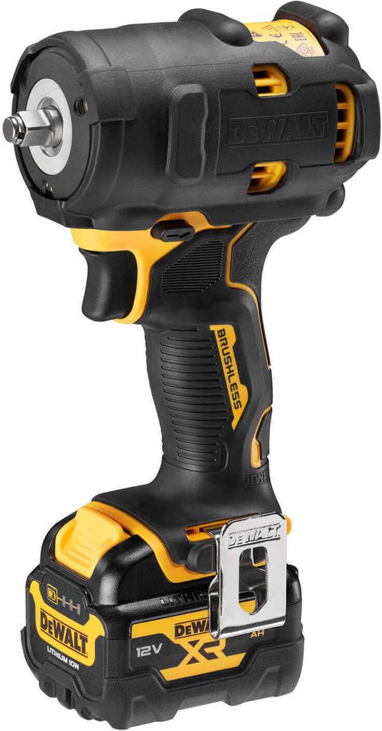 DeWalt Akku-Schlagschrauber 3/8, 12 V, 340 Nm, incl. Akku 5 Ah, Schnellladegerät, Insert für Werkstattwagen