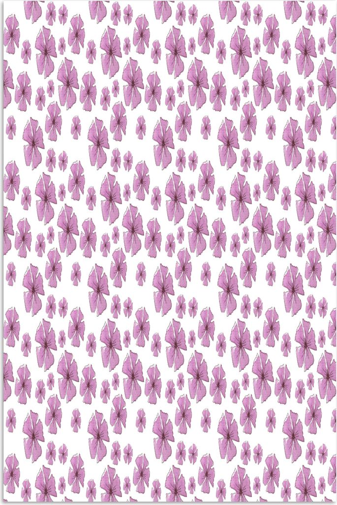 MuchoWow Poster Blumen - Lila - Collage 120x180 cm - Kunstposter