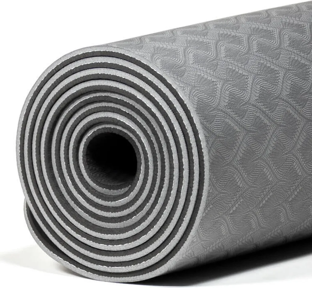 Tapis de Yoga Antidérapant en TPE Recyclable Yogi & Yogini - Gris - 4