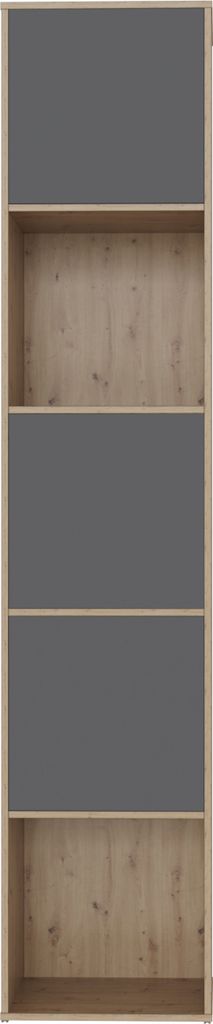 SMARTBett Standregal, Würfelregal für Wohnzimmer, Kinderzimmer, Schlafzimmer und Büro | Regal Wildeiche + 3 Türen Anthrazit