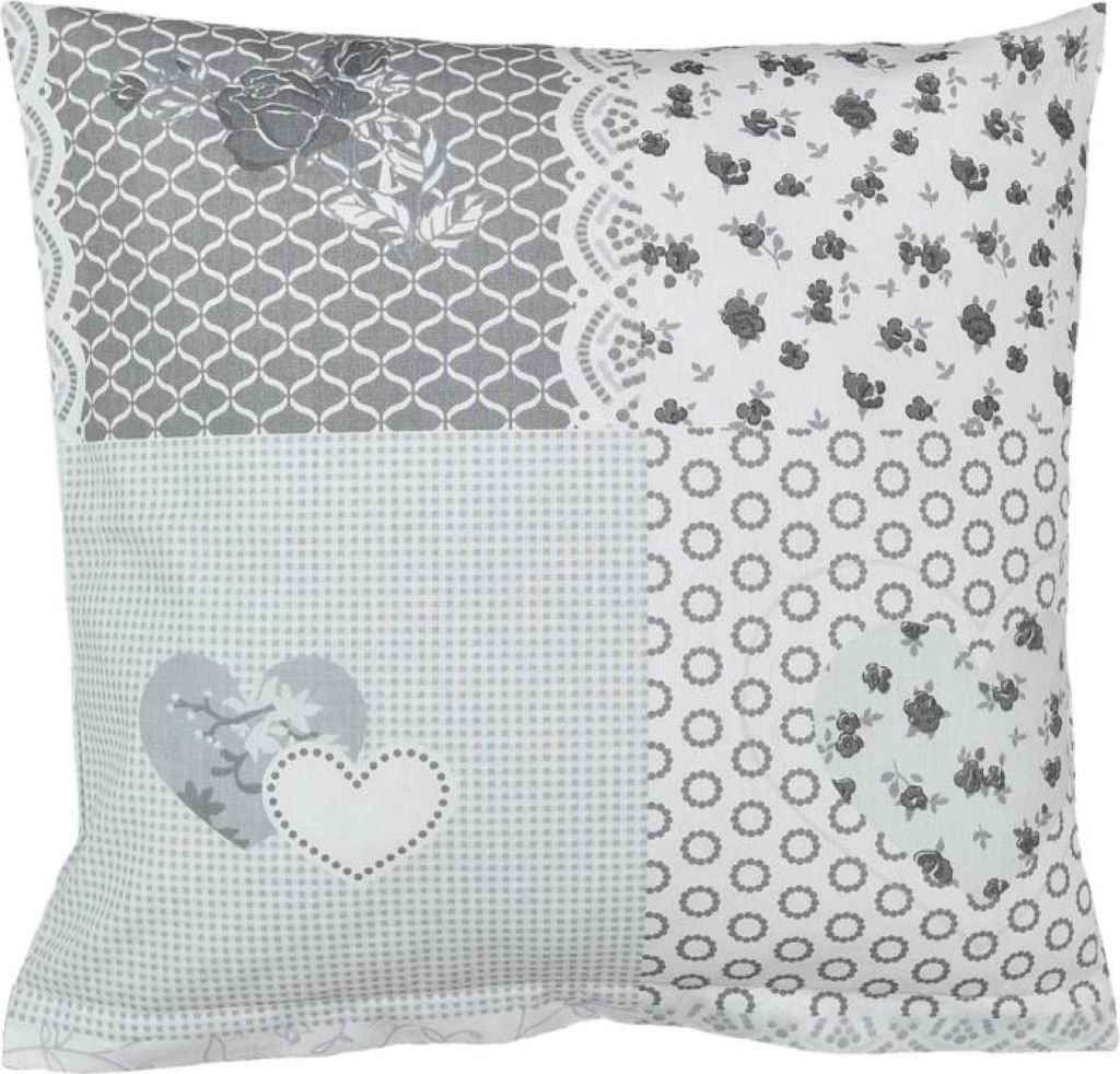 Laken aus Baumwolle - 40x40 cm - Weiß,Grau