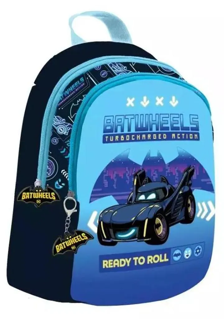 Sac Batman bleu 30 cm avec bretelles confort - Petit sac maternelle