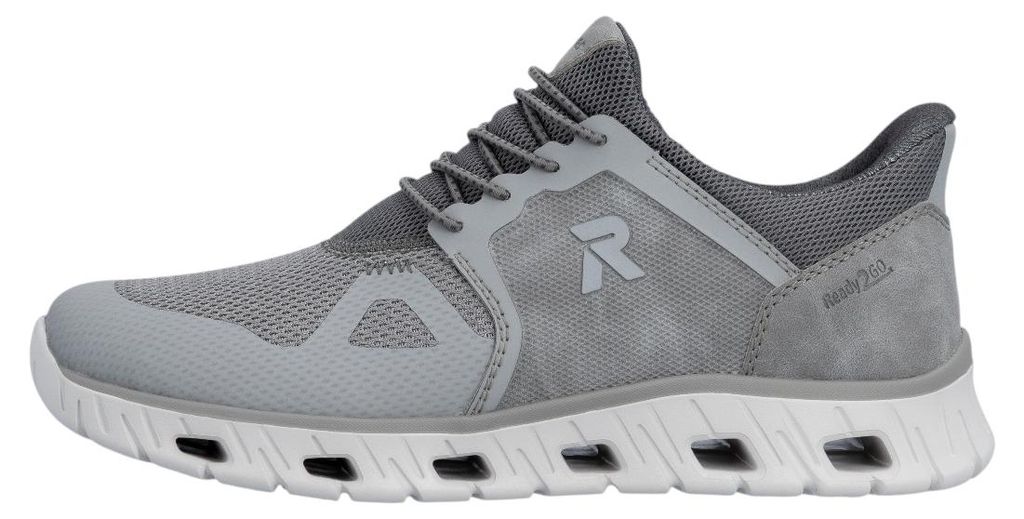 Zapatos de hombre Rieker, tipo pantufla, color gris, para Imagen del producto 