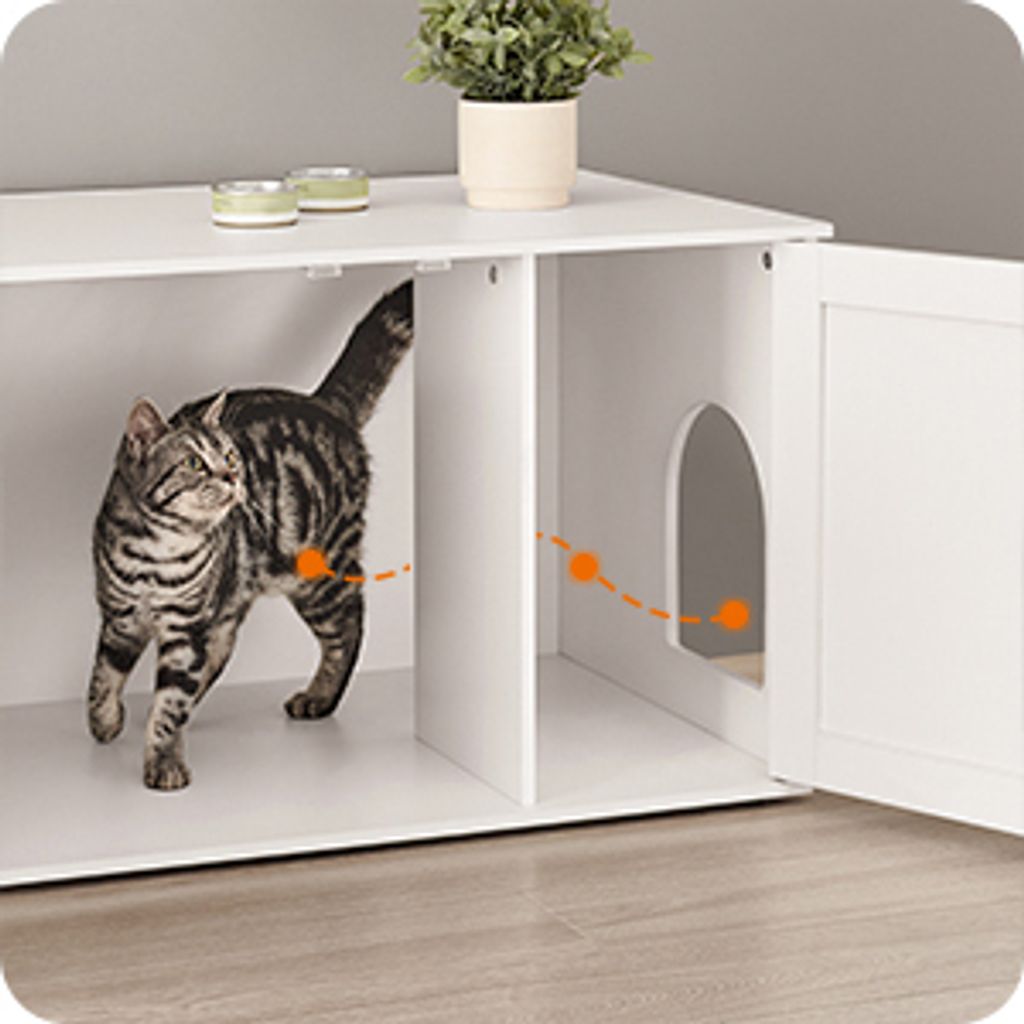 FEANDREA Katzentoilette,80x53x49,2cm,mit herausnehmbarem Produktbild 6