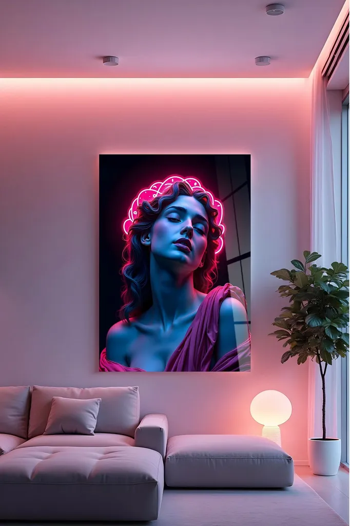 Quadro in Vetro Temperato Wallity Hhlneon0012 70x100 cm Shop